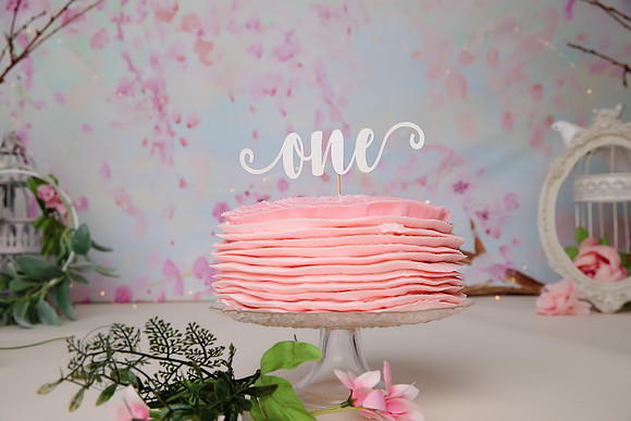 Cake smash cherry blossom